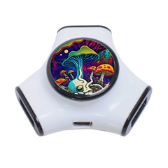 Mushrooms Fungi Psychedelic 3-port Usb Hub