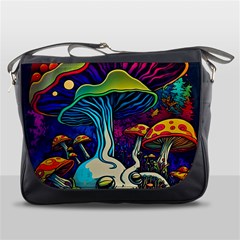 Mushrooms Fungi Psychedelic Messenger Bag by Ndabl3x