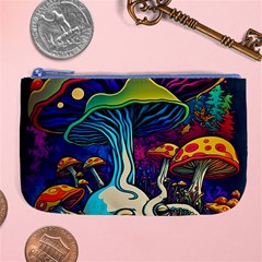 Mushrooms Fungi Psychedelic Large Coin Purse by Ndabl3x