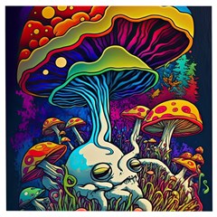 Mushrooms Fungi Psychedelic Wooden Puzzle Square by Ndabl3x