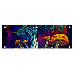 Mushrooms Fungi Psychedelic Banner And Sign 6  X 2  by Ndabl3x