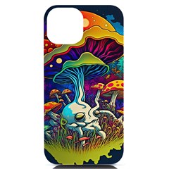 Mushrooms Fungi Psychedelic Iphone 14 Black Uv Print Case