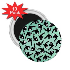 Orca Killer Whale Fish 2 25  Magnets (10 Pack)  by Ndabl3x