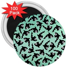 Orca Killer Whale Fish 3  Magnets (100 Pack) by Ndabl3x