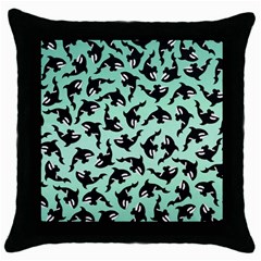 Orca Killer Whale Fish Throw Pillow Case (black) by Ndabl3x