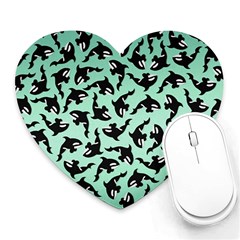 Orca Killer Whale Fish Heart Mousepad by Ndabl3x