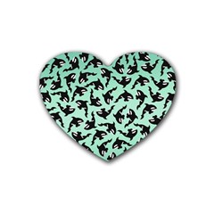 Orca Killer Whale Fish Rubber Heart Coaster (4 Pack) by Ndabl3x