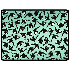 Orca Killer Whale Fish Fleece Blanket (large) by Ndabl3x