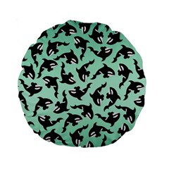 Orca Killer Whale Fish Standard 15  Premium Round Cushions by Ndabl3x