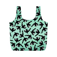 Orca Killer Whale Fish Full Print Recycle Bag (m) by Ndabl3x