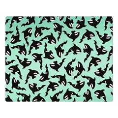 Orca Killer Whale Fish Two Sides Premium Plush Fleece Blanket (large) by Ndabl3x