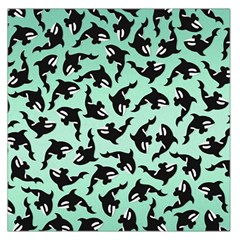 Orca Killer Whale Fish Square Satin Scarf (36  X 36 ) by Ndabl3x