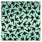 Orca Killer Whale Fish Square Satin Scarf (36  x 36 ) Front