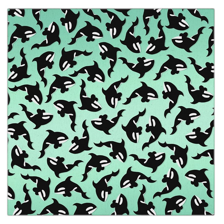 Orca Killer Whale Fish Square Satin Scarf (36  x 36 )