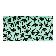 Orca Killer Whale Fish Satin Wrap 35  X 70  by Ndabl3x