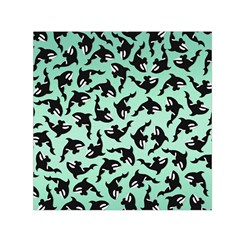 Orca Killer Whale Fish Square Satin Scarf (30  X 30 ) by Ndabl3x