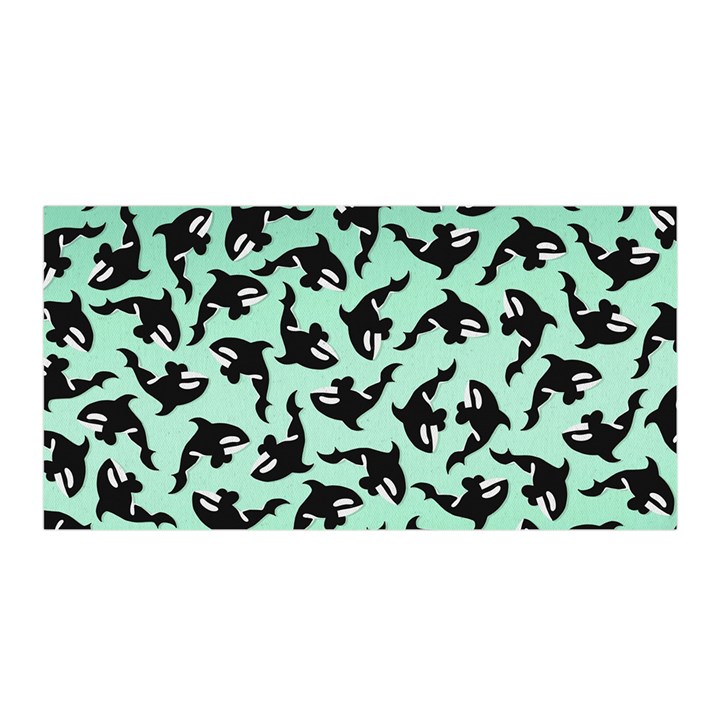 Orca Killer Whale Fish Satin Wrap 35  x 70 