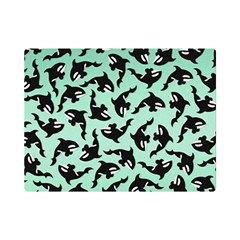 Orca Killer Whale Fish Premium Plush Fleece Blanket (mini) by Ndabl3x