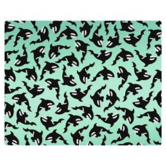 Orca Killer Whale Fish Premium Plush Fleece Blanket (medium) by Ndabl3x