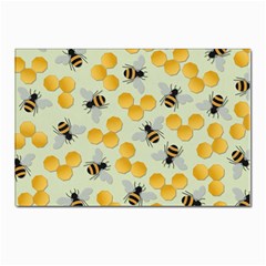 Honey Bee Bees Pattern Postcards 5  X 7  (pkg Of 10) by Ndabl3x