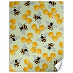 Honey Bee Bees Pattern Canvas 18  X 24  by Ndabl3x