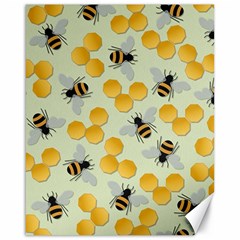 Honey Bee Bees Pattern Canvas 16  X 20  by Ndabl3x