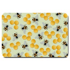 Honey Bee Bees Pattern Large Doormat by Ndabl3x