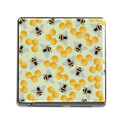 Honey Bee Bees Pattern Memory Card Reader (square 5 Slot) by Ndabl3x