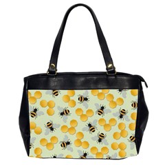 Honey Bee Bees Pattern Oversize Office Handbag (2 Sides) by Ndabl3x