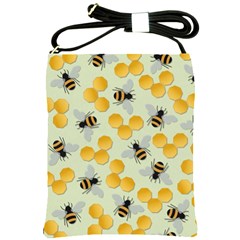 Honey Bee Bees Pattern Shoulder Sling Bag by Ndabl3x