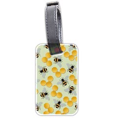 Honey Bee Bees Pattern Luggage Tag (two Sides) by Ndabl3x