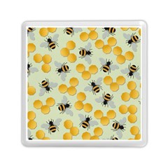 Honey Bee Bees Pattern Memory Card Reader (square) by Ndabl3x