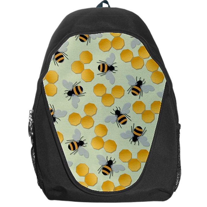 Honey Bee Bees Pattern Backpack Bag