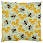 Honey Bee Bees Pattern Large Cushion Case (Two Sides) Front