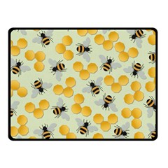 Honey Bee Bees Pattern Two Sides Fleece Blanket (small) by Ndabl3x