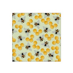 Honey Bee Bees Pattern Satin Bandana Scarf 22  X 22  by Ndabl3x