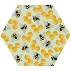 Honey Bee Bees Pattern Wooden Puzzle Hexagon by Ndabl3x