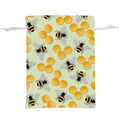 Honey Bee Bees Pattern Lightweight Drawstring Pouch (xl) by Ndabl3x