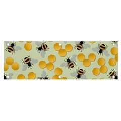 Honey Bee Bees Pattern Banner And Sign 6  X 2  by Ndabl3x