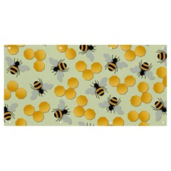 Honey Bee Bees Pattern Banner And Sign 8  X 4  by Ndabl3x