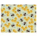 Honey Bee Bees Pattern Premium Plush Fleece Blanket (Medium) 60 x50  Blanket Front