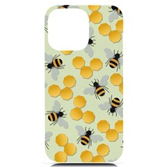 Honey Bee Bees Pattern Iphone 14 Pro Max Black Uv Print Case by Ndabl3x