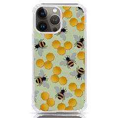 Honey Bee Bees Pattern Iphone 13 Pro Max Tpu Uv Print Case