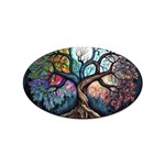 Tree Colourful Sticker (Oval) Front