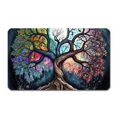 Tree Colourful Magnet (rectangular) by Ndabl3x