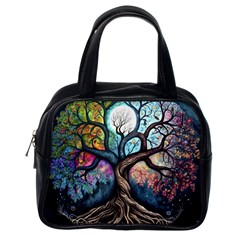 Tree Colourful Classic Handbag (one Side) by Ndabl3x