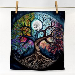 Tree Colourful Face Towel by Ndabl3x