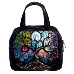 Tree Colourful Classic Handbag (two Sides) by Ndabl3x