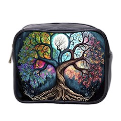 Tree Colourful Mini Toiletries Bag (two Sides) by Ndabl3x