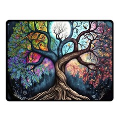 Tree Colourful Fleece Blanket (small) by Ndabl3x